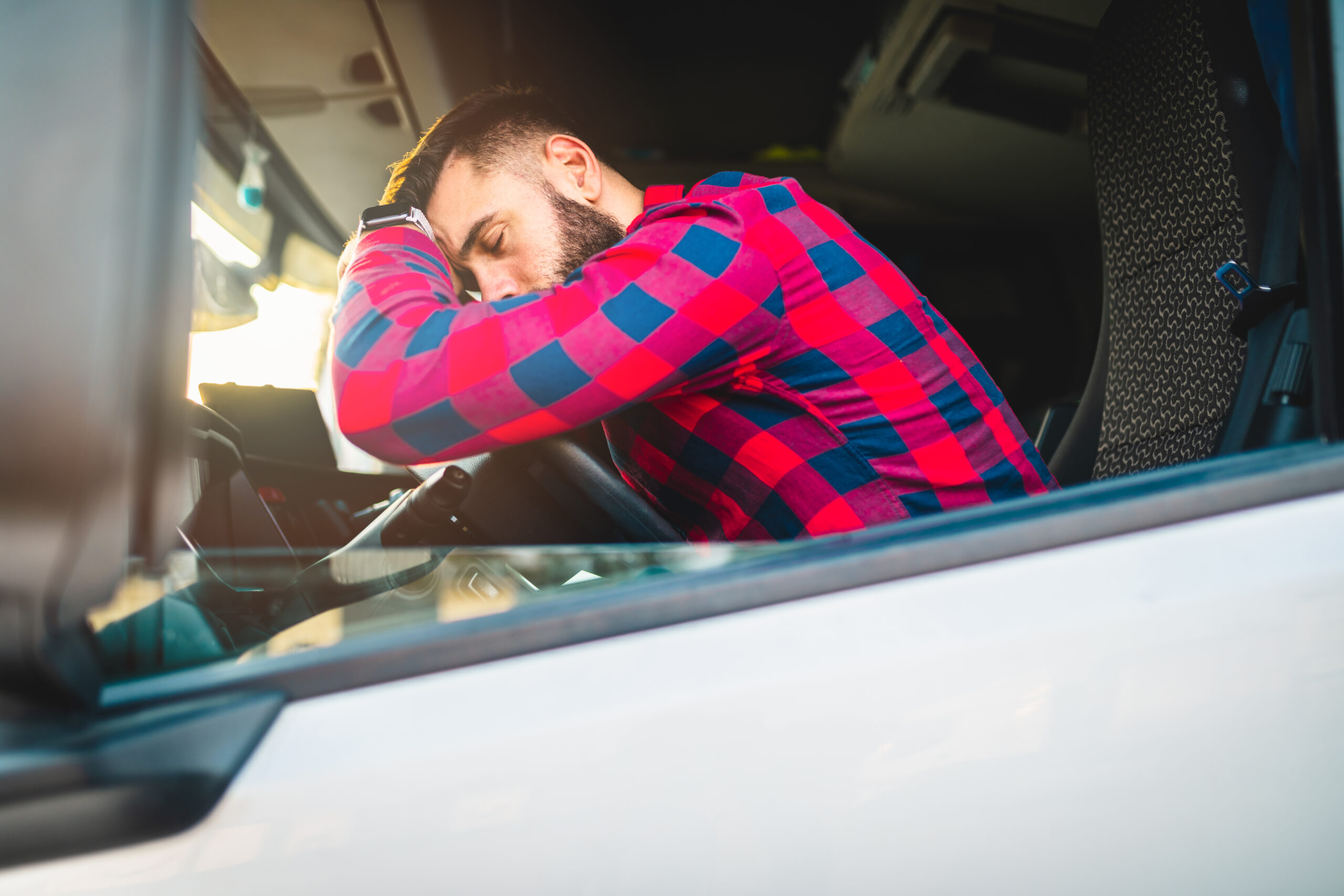 truck driver asleep at wheel